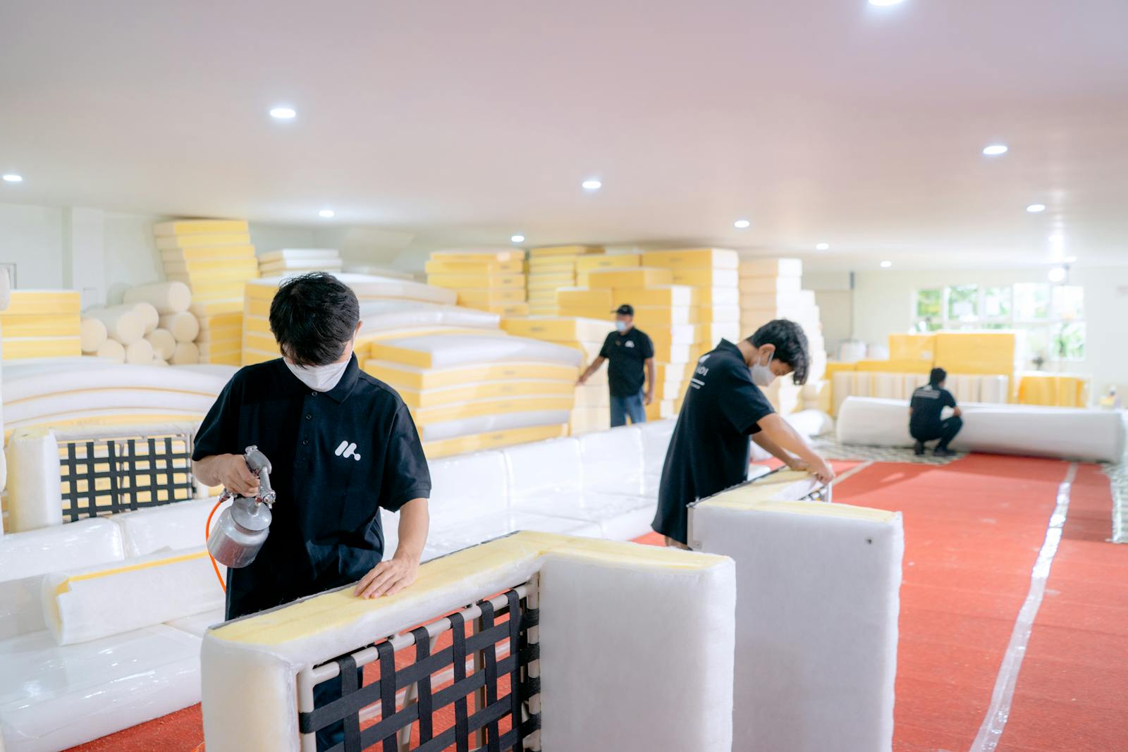 Flexible polyurethane foam production